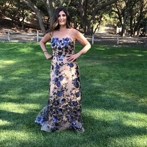 Formal Navy blue sequin gown